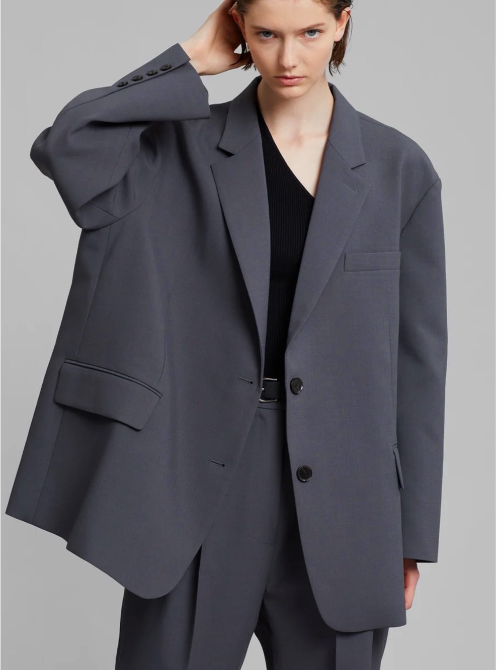 THE FRANKIE SHOP
Bea single-breasted blazer - Charcoal